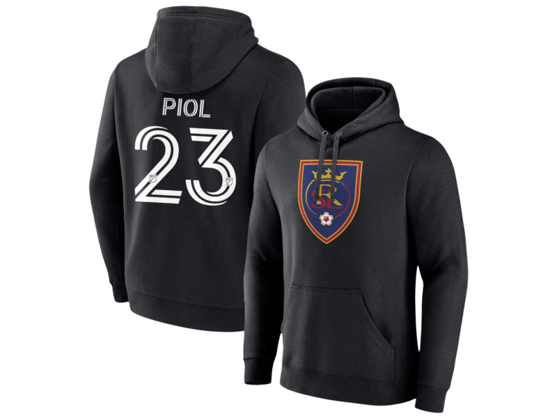 Men's Real Salt Lake #23 Ariath Piol Pullover Hoodie - Black