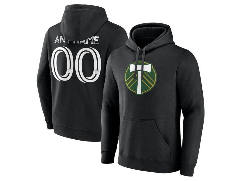 Men's Portland Timbers Custom Pullover Hoodie - Black