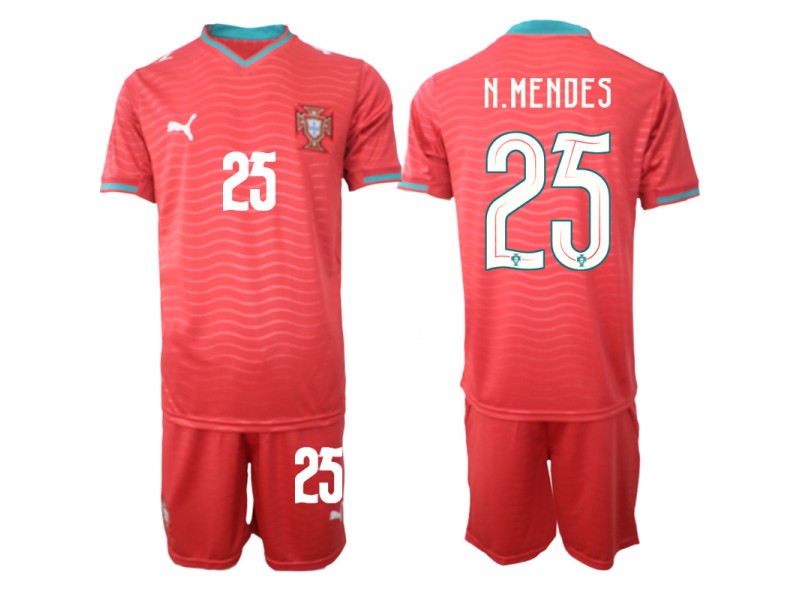 N.MENDES Portugal 2026 World Cup Home Fan Jersey - Red