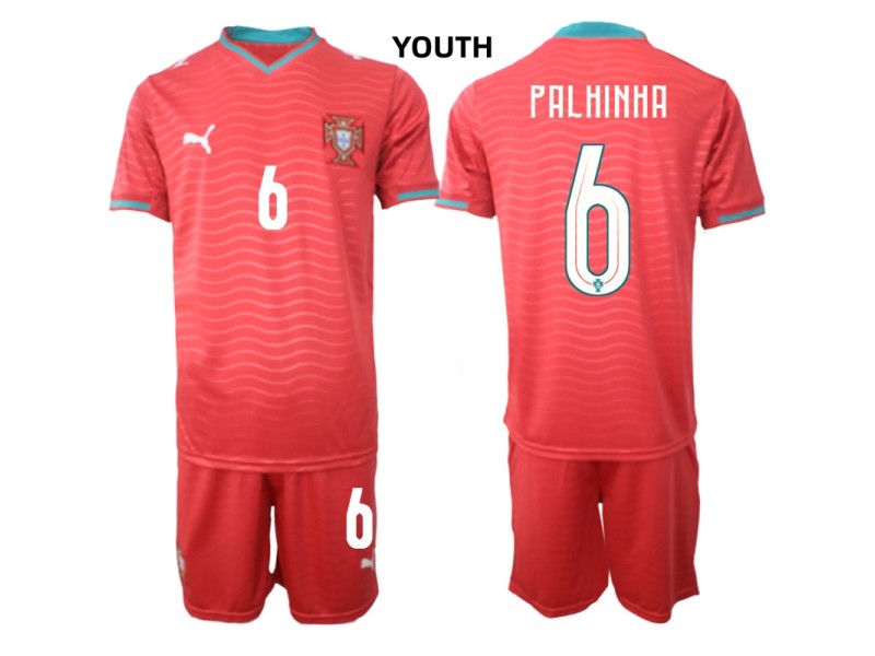Youth PALHINHA Portugal 2026 World Cup Home Fan Jersey - Red