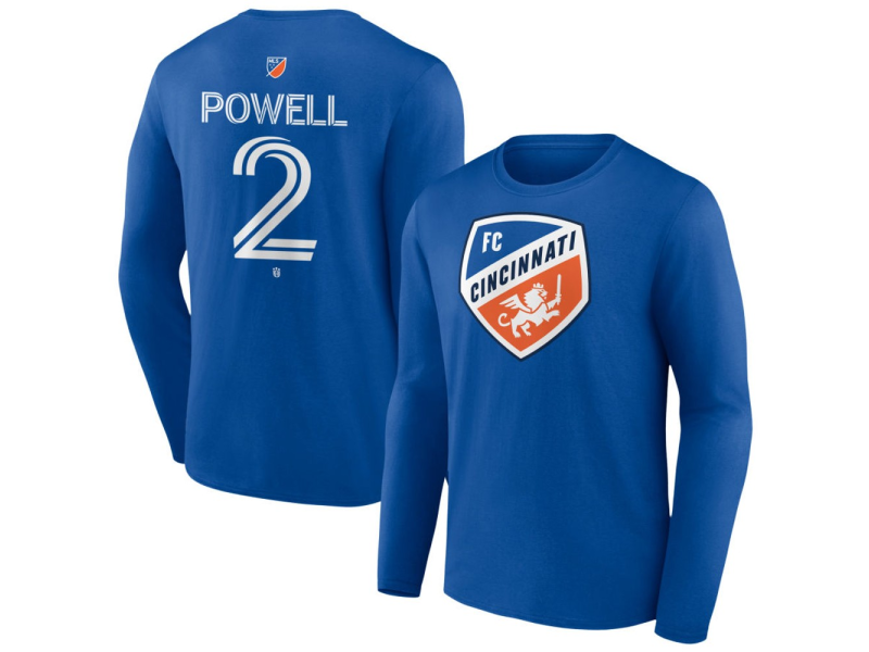 Youth FC Cincinnati #2 Alvas Powell Team Authentic Long Sleeve T-Shirt - Royal
