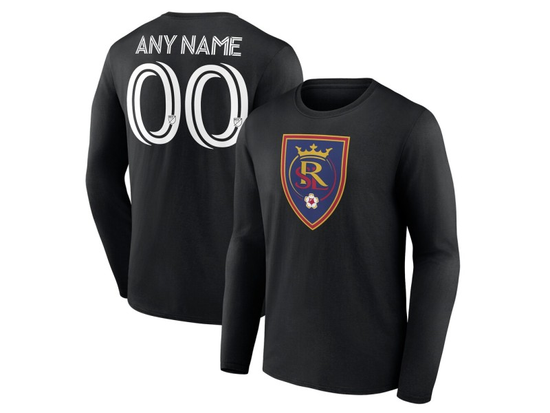 Men's Real Salt Lake Custom Long Sleeve T-Shirt - Black