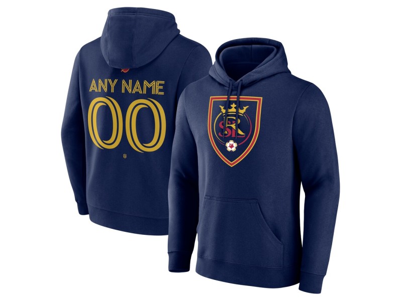 Men's Real Salt Lake Custom Team Authentic Pullover Hoodie - Navy