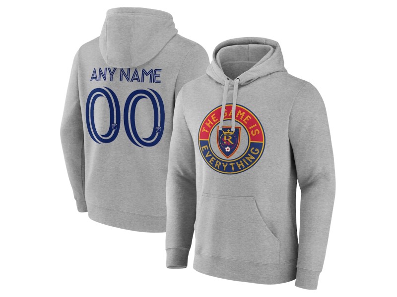 Men's Real Salt Lake The Game Is Everything Custom Pullover Hoodie - Gray