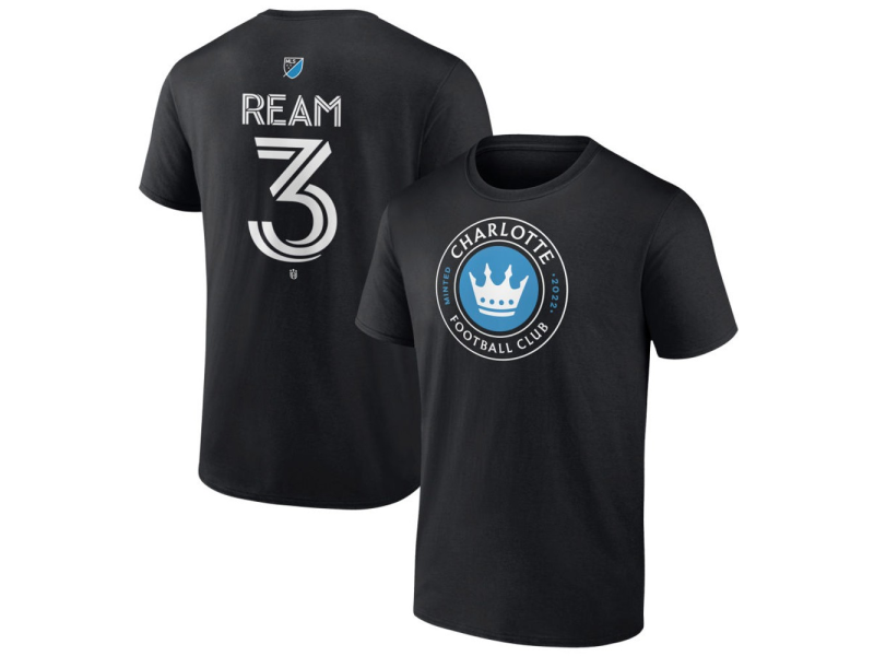 Youth Charlotte FC #3 Tim Ream Team Authentic T-Shirt - Black