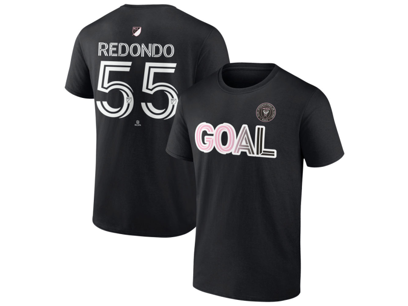 Men's Inter Miami CF Goal #55 Federico Redondo T-Shirt - Black
