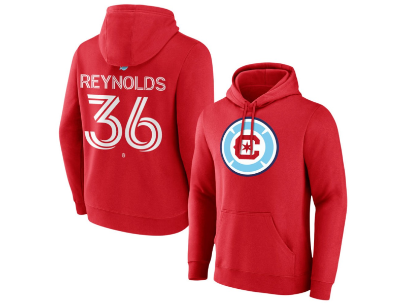 Youth Chicago Fire Authentic Stack #36 Justin Reynolds Pullover Hoodie - Red
