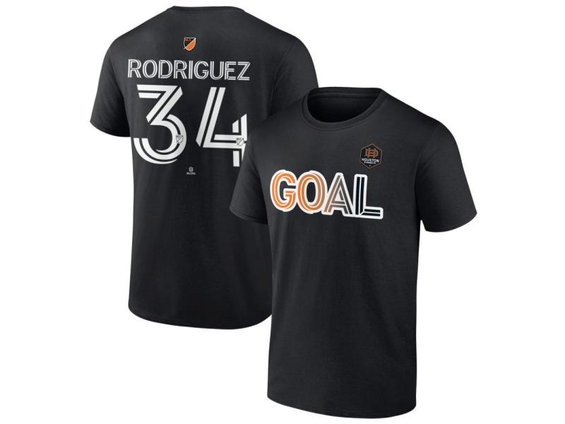 Youth Houston Dynamo FC Goal #34 Sebastian Rodriguez T-Shirt - Black