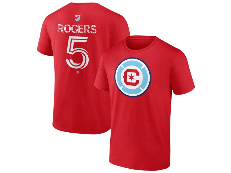 Men's Chicago Fire Authentic Stack #5 Sam Rogers T-Shirt - Red