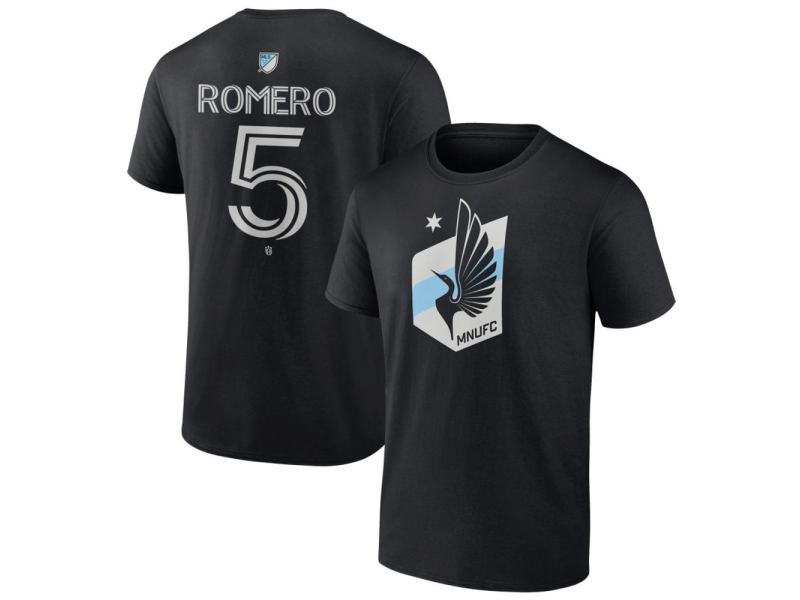 Youth Minnesota United FC #5 Nicolas Romero Team Authentic T-Shirt - Black