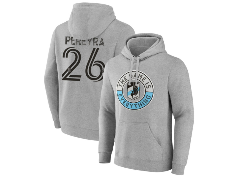 Men's Minnesota United FC The Game Is Everything #5 Nicolas Romero Pullover Hoodie - Gray