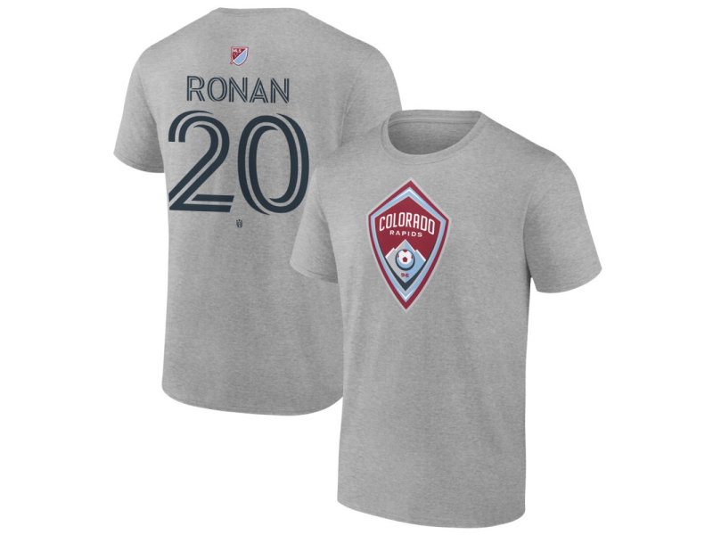 Youth Colorado Rapids #20 Connor Ronan Team Authentic T-Shirt - Gray