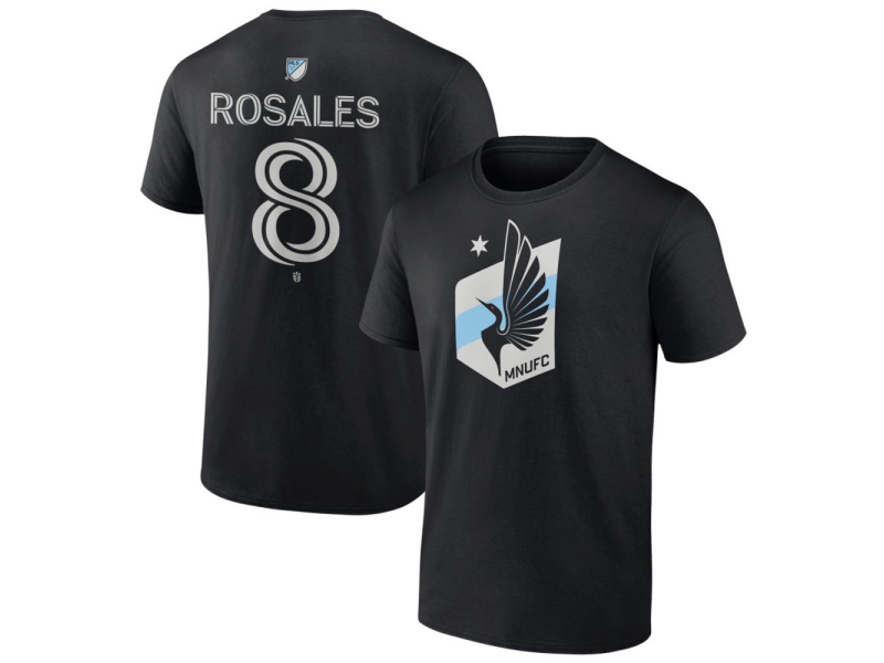 Men's Minnesota United FC #8 Joseph Rosales Team Authentic T-Shirt - Black