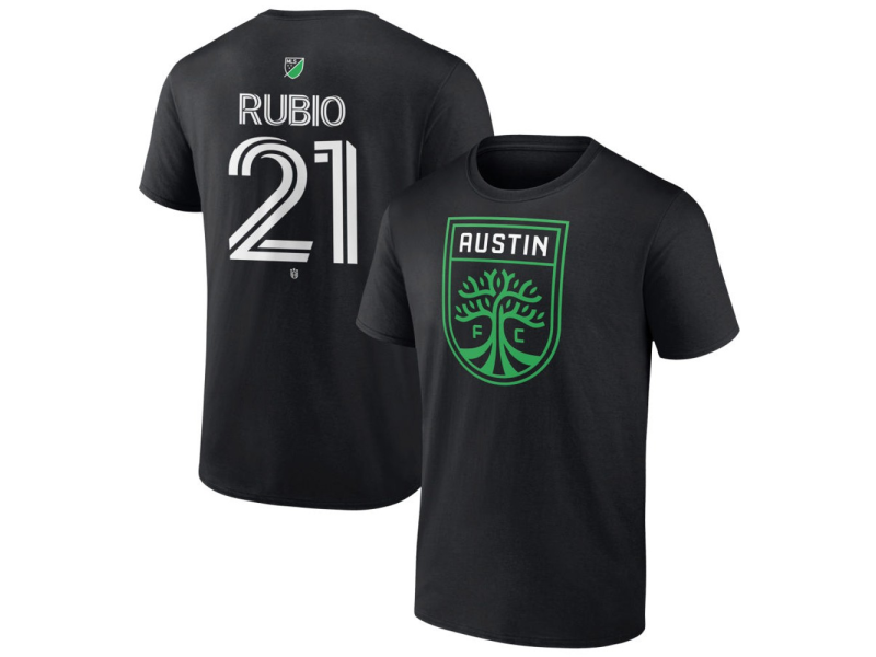 Men's Austin FC #21 Diego Rubio Team Authentic T-Shirt - Black