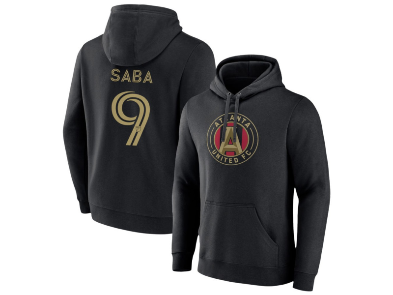 Men's Atlanta United FC #9 Saba Pullover Hoodie - Black