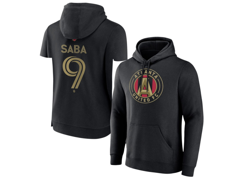 Youth Atlanta United FC #9 Saba Team Authentic Pullover Hoodie - Black