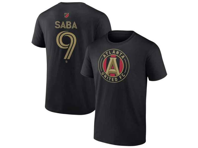 Men's Atlanta United FC #9 Saba Team Authentic T-Shirt - Black