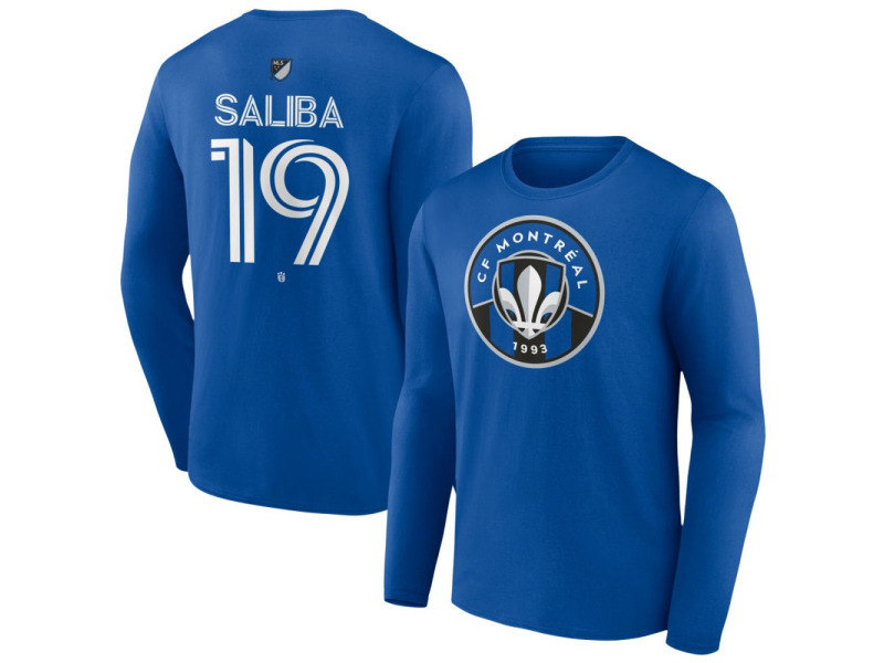 Youth CF Montreal #19 Nathan-Dylan Saliba Team Authentic Long Sleeve T-Shirt - Royal