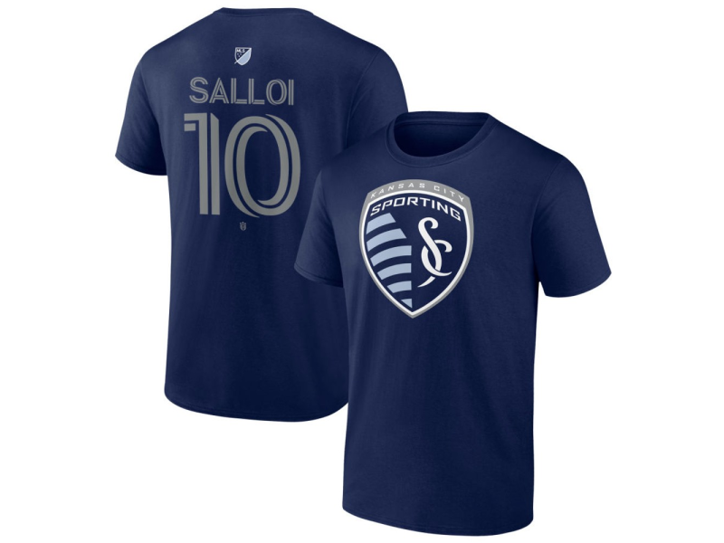 Youth Sporting Kansas City #10 Daniel Salloi Team Authentic T-Shirt - Navy