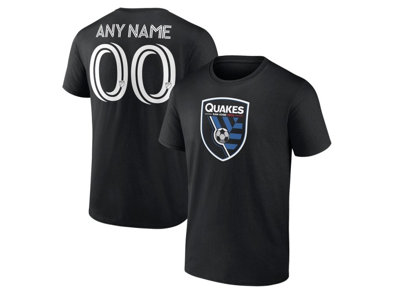 Youth San Jose Earthquakes Custom T-Shirt - Black