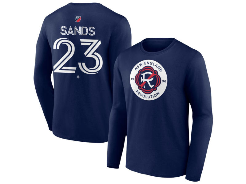 Men's New England Revolution #23 Will Sands Team Authentic Long Sleeve T-Shirt - Navy