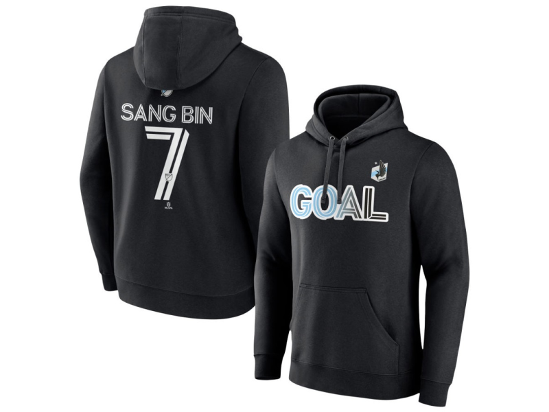 Men's Minnesota United FC Goal #7 Sang Bin Pullover Hoodie - Black