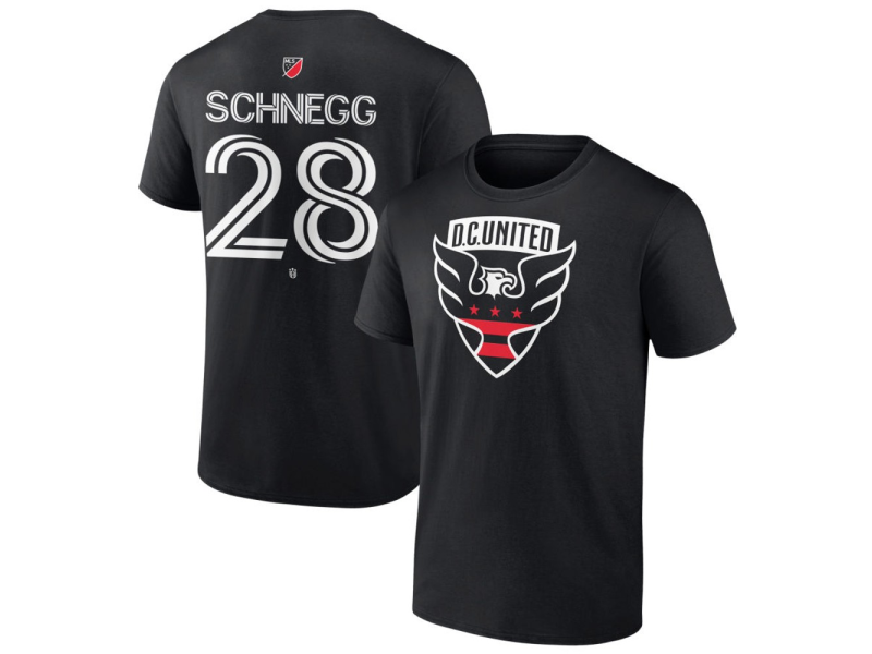 Men's D.C. United #28 David Schnegg Team Authentic T-Shirt - Black