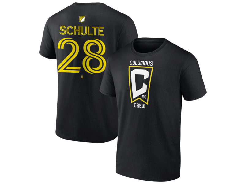 Youth Columbus Crew #28 Patrick Schulte Team Authentic T-Shirt - Black