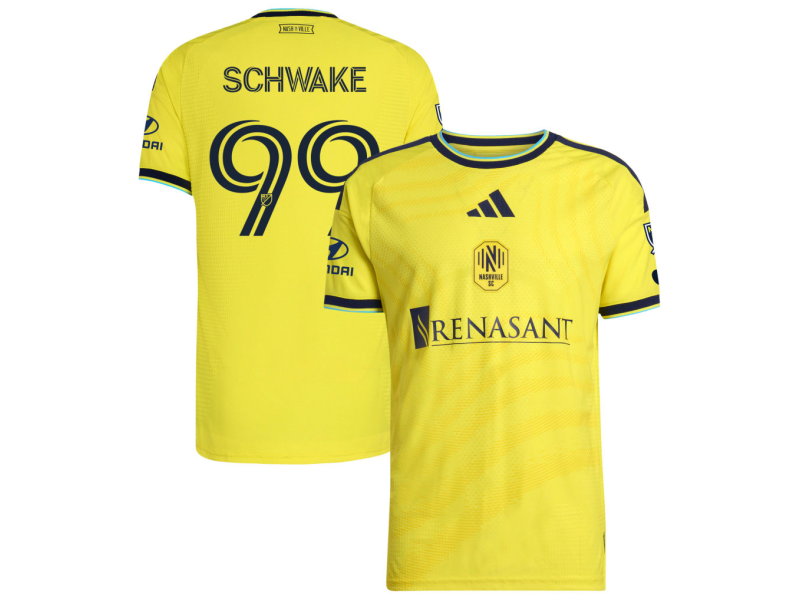 Brian Schwake Nashville SC 2026 The Reverb Edition Player Version Jersey - Yellow With Patch