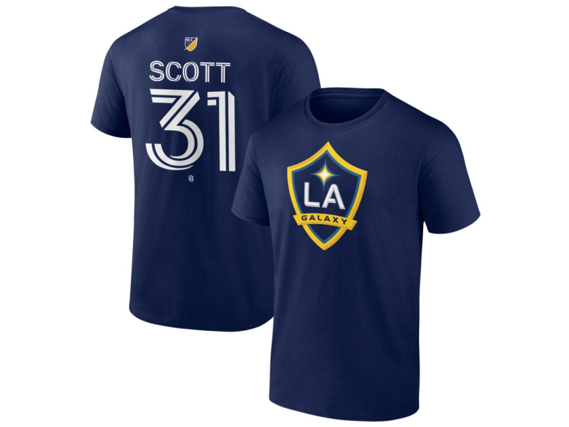 Men's LA Galaxy #31 Brady Scott Team Authentic T-Shirt - Navy