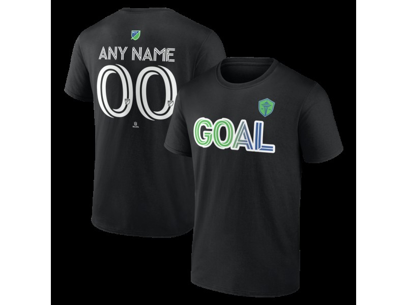 Youth Seattle Sounders FC Goal Custom T-Shirt - Black