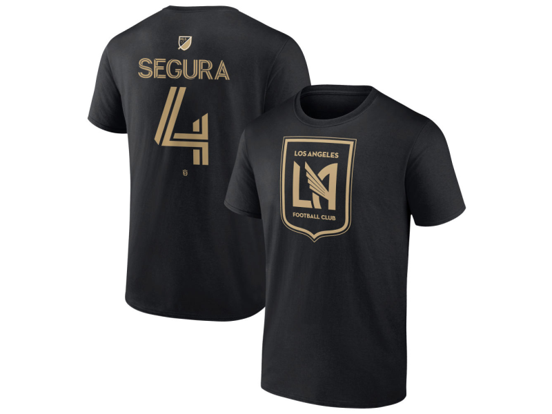 Men's LAFC #4 Eddie Segura Team Authentic T-Shirt - Black