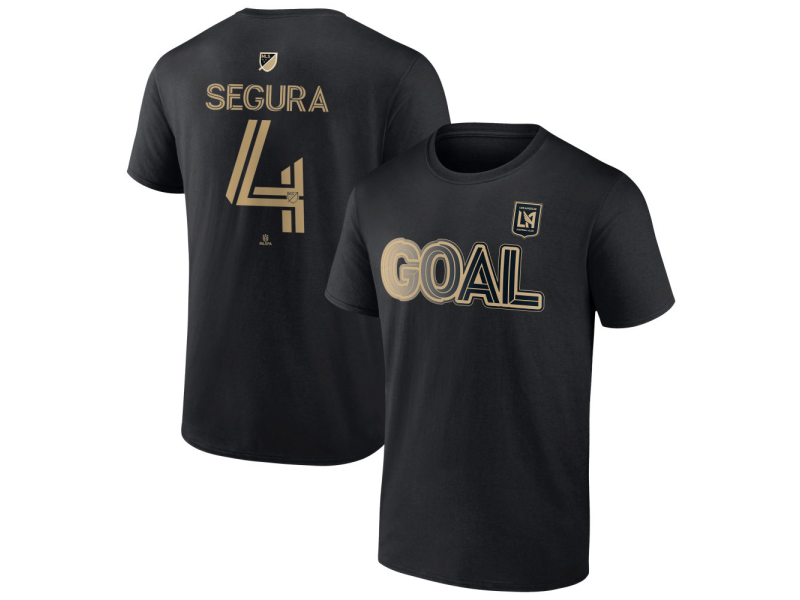 Men's LAFC Goal #4 Eddie Segura T-Shirt - Black