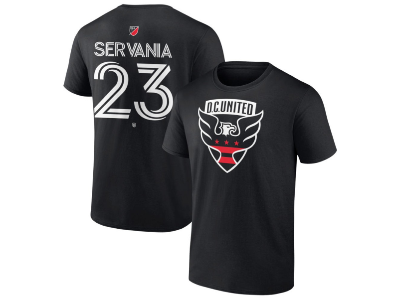 Men's D.C. United #23 Brandon Servania Team Authentic T-Shirt - Black