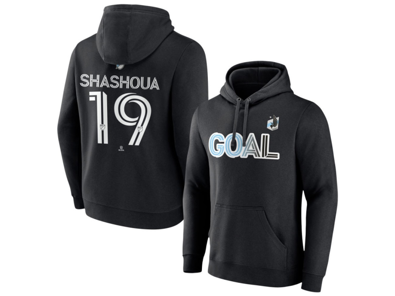Men's Minnesota United FC Goal #19 Samuel Shashoua Pullover Hoodie - Black