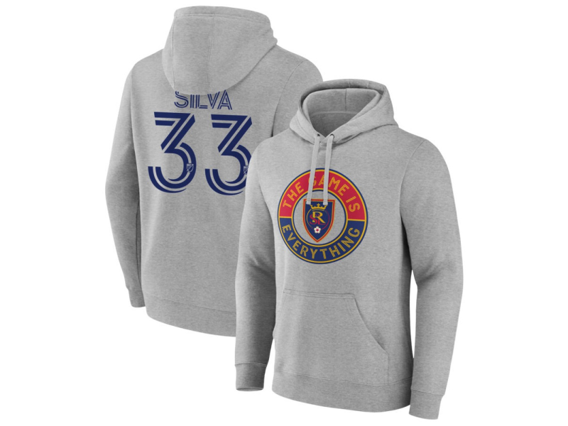 Men's Real Salt Lake The Game Is Everything #33 Tommy Silva Pullover Hoodie - Gray