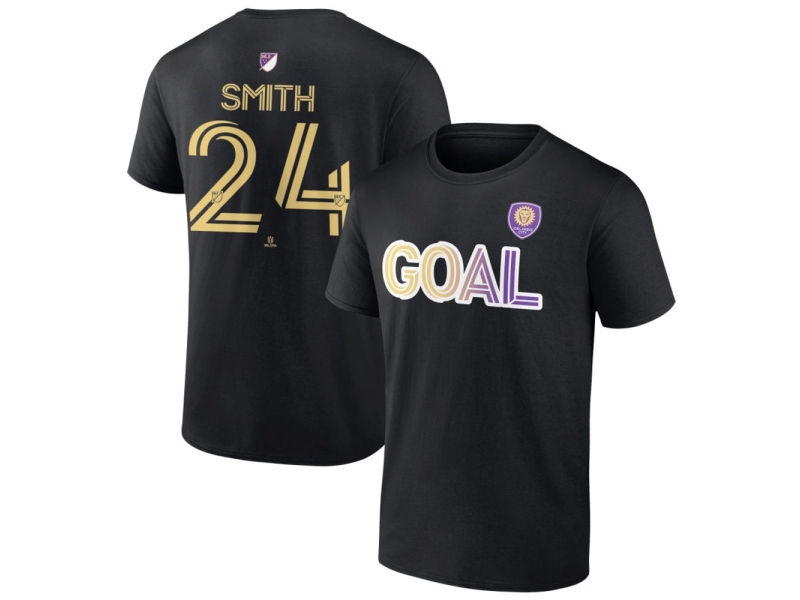 Men's Orlando City SC Goal #24 Kyle Smith T-Shirt - Black