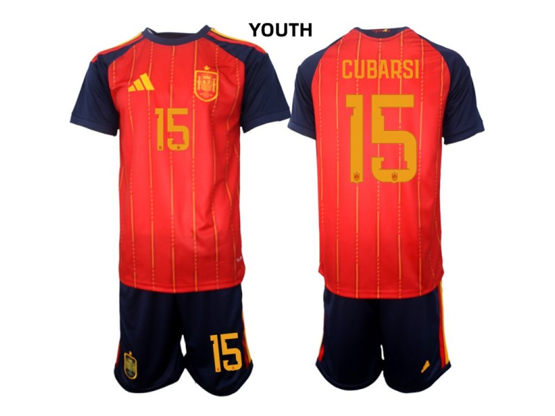 Youth CUBARSI Spain 2026 World Cup Home Fan Jersey - Red