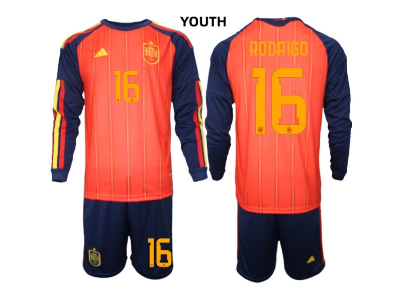 Youth RODRIGO Spain 2026 World Cup Home Fan Jersey - Red