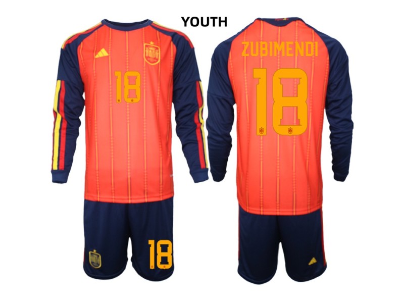 Youth ZUBIMENDI Spain 2026 World Cup Home Fan Jersey - Red