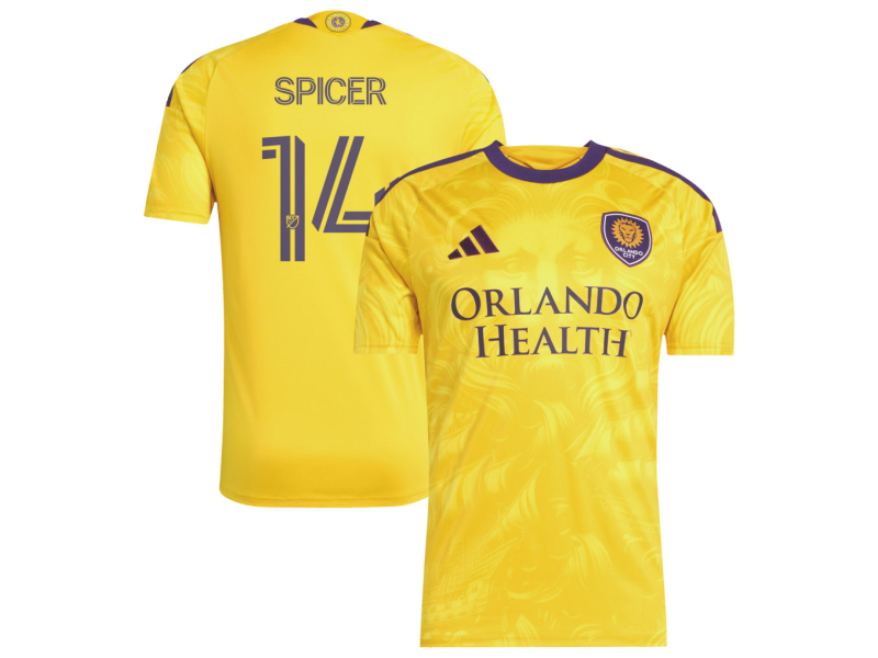 Tyrese Spicer Orlando City SC 2026 Sunken Treasure Edition Fan Version Jersey - Yellow