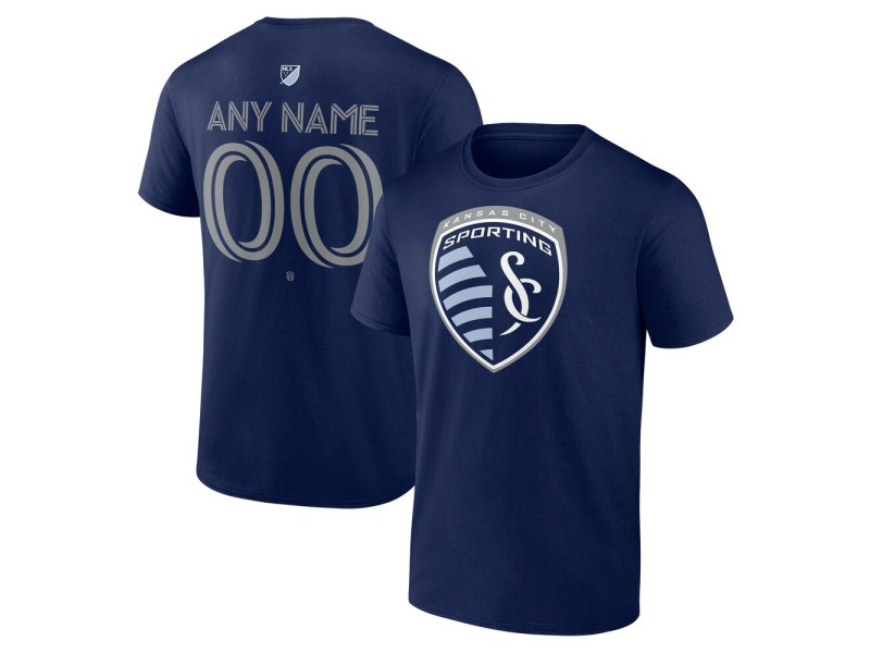 Men's Sporting Kansas City Custom Team Authentic T-Shirt - Navy