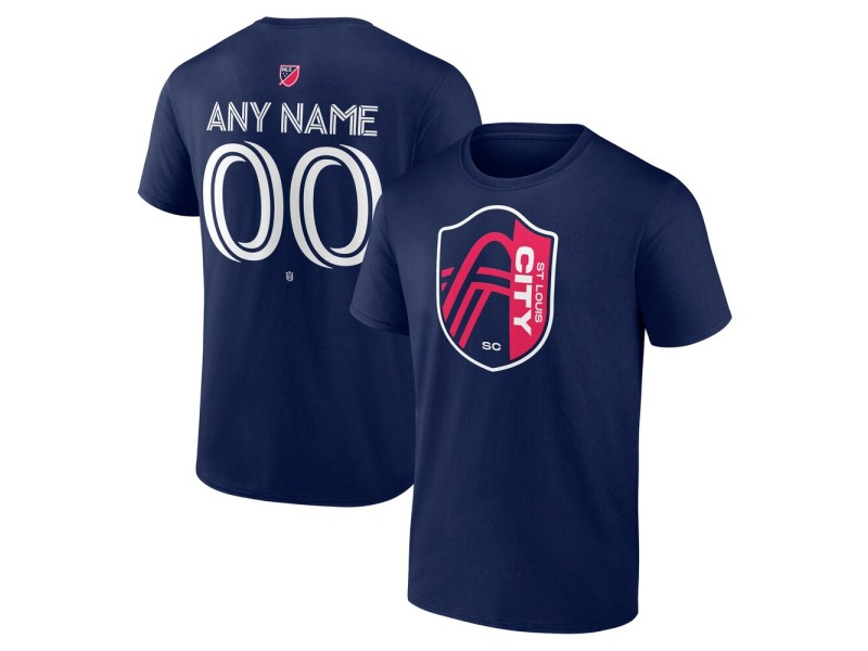 Youth St. Louis City SC Custom Team Authentic T-Shirt - Navy
