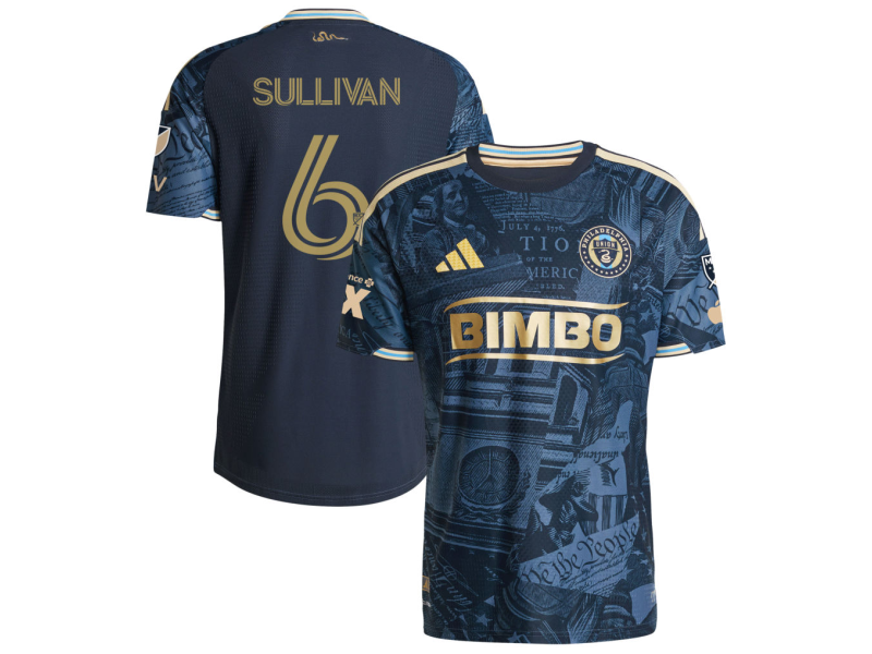 Cavan Sullivan Philadelphia Union 2026 1776 Edition Player Version Jersey - Navy With Patch