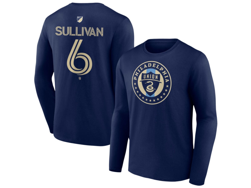 Men's Philadelphia Union #6 Cavan Sullivan Team Authentic Long Sleeve T-Shirt - Navy