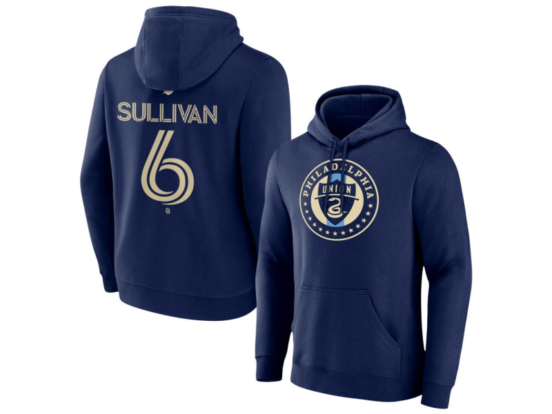 Youth Philadelphia Union #6 Cavan Sullivan Team Authentic Pullover Hoodie - Navy