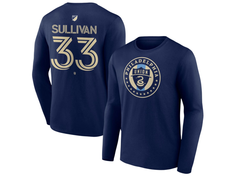 Men's Philadelphia Union #33 Quinn Sullivan Team Authentic Long Sleeve T-Shirt - Navy