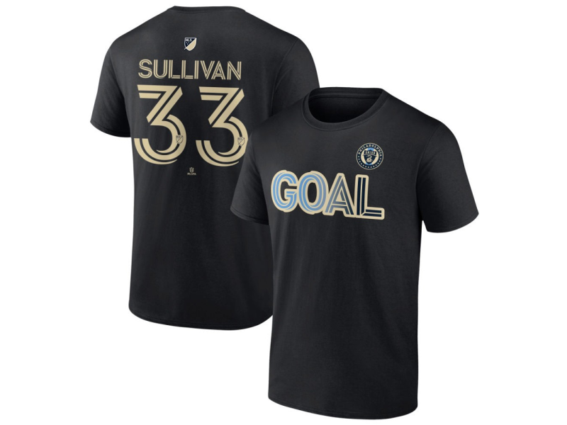 Men's Philadelphia Union Goal #33 Quinn Sullivan T-Shirt - Black
