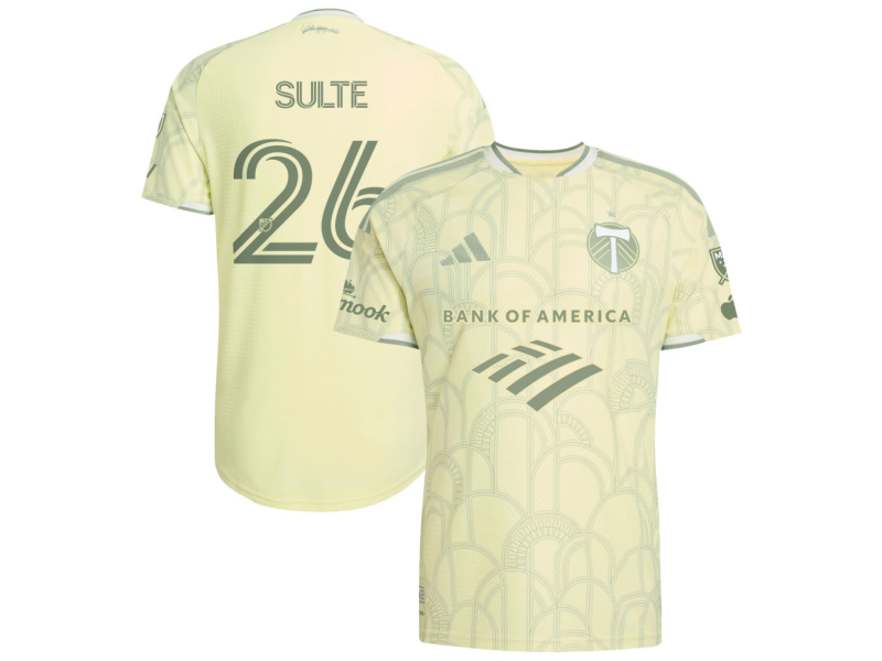 Hunter Sulte Portland Timbers 2026 Civic Stadium Edition Player Version Jersey - Yellow With Patch