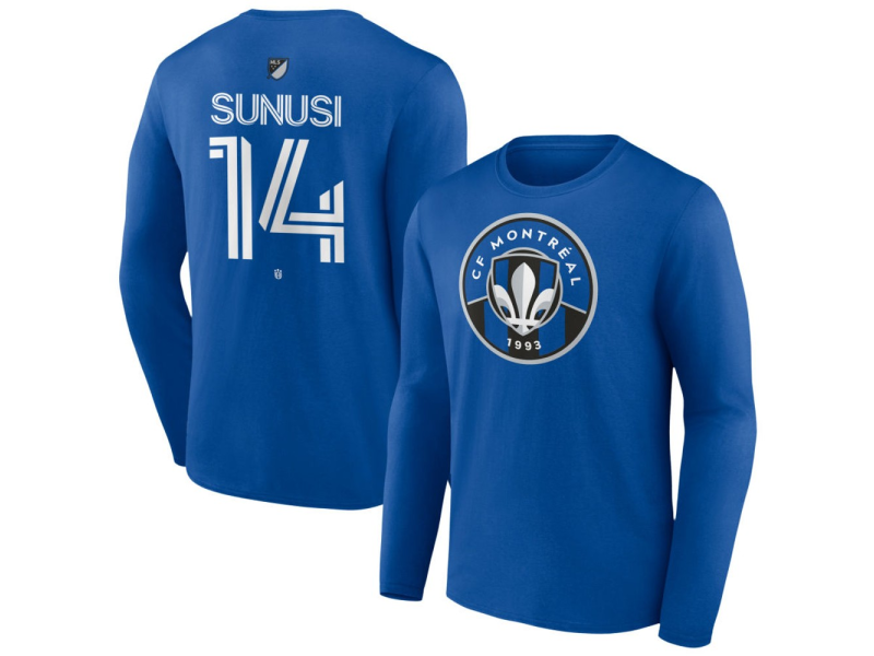 Men's CF Montreal #14 Sunusi Ibrahim Team Authentic Long Sleeve T-Shirt - Royal